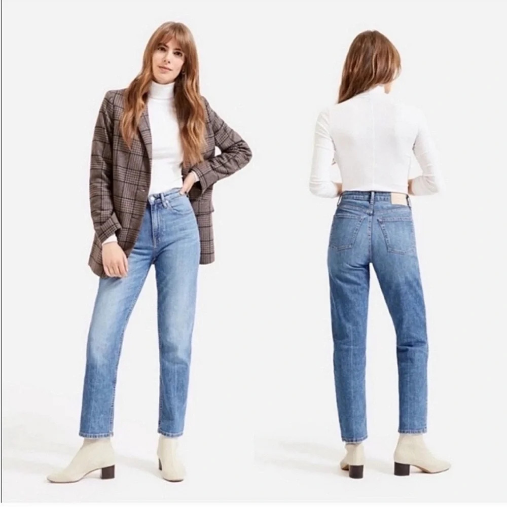 Everlane The High Rise Straight Jean Medium Wash Size 26